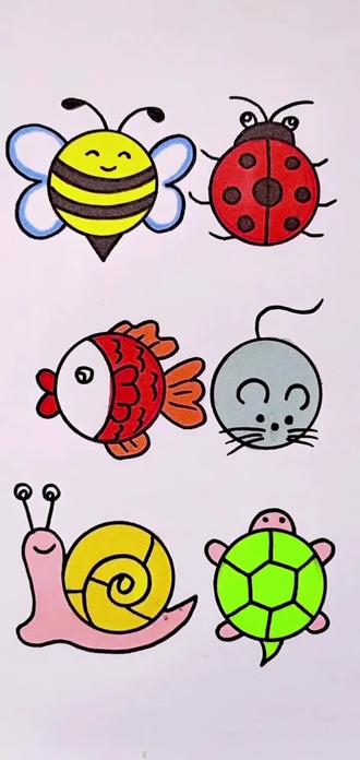 动物的世界全部安排#儿童简笔画#亲子互动