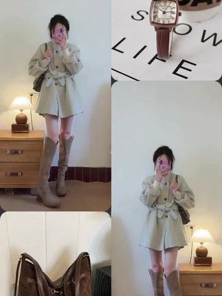 宝子们👸2025秋冬超棒的韩版羊毛大衣来啦😍 轻奢简约风太绝,双面羊毛超有质感,软糯亲肤不扎人💕腰带设计可系可放,拉高比例超显腰细。中长款超遮肉,各种身材轻松驾驭,搭配裤装干练,配裙装优雅。 通勤、约会、出街都能轻松拿捏时尚感,爱住了。 #韩版羊毛大衣 #轻奢女 #秋冬穿搭 #时尚百搭