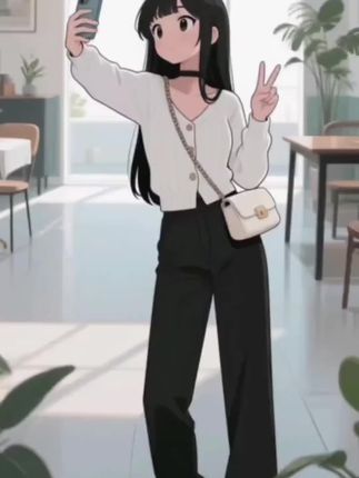 入秋一整套女装2025新款韩版设计感气质假两件上衣牛仔裤两件套潮