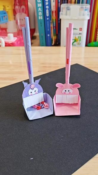 一起来折桌面打扫工具吧 #亲子手工#幼儿园手工#手工diy#手工教程#折纸