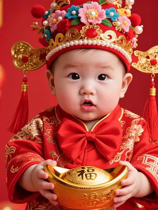 #即梦AI #萌宝#萌娃#小福娃 #可爱萌娃