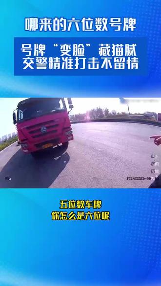 哪来的六位数号牌
#大货车 #污损号牌