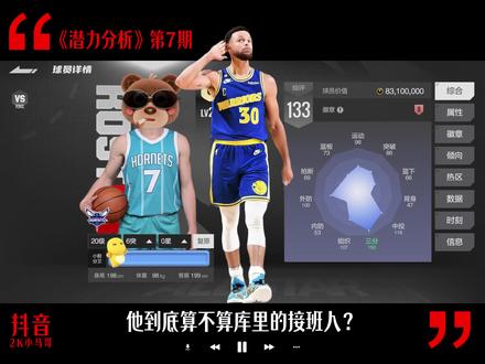 《潜力分析》第7期 | 他能成为库里接班人吗?#美职篮全明星 #篮球手游 #克尼佩尔 #黄蜂 #nba