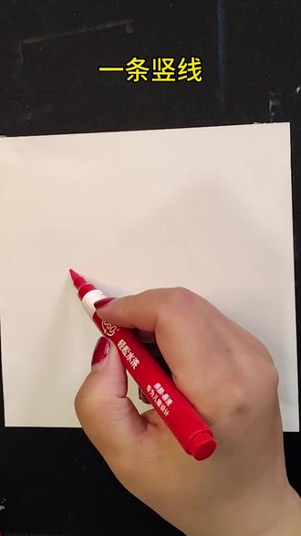 屋顶上的猫咪风景画解压又好看#跟着抖音学画画 #画画