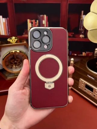 #iPhone16 高端商务人士就该用这款 细腻皮革手机壳 自带手机支架 支持磁吸充电功能#苹果手机壳 #3c数码好物#磁吸手机壳 #高级感