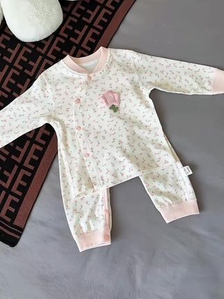 婴儿A类纯棉高腰保暖分体秋衣秋裤套装新生儿宝宝四季家居服睡衣#婴儿纯棉秋衣 #婴儿家居服 #新生儿衣服 #高腰秋衣秋裤套装 #婴儿纯棉套装