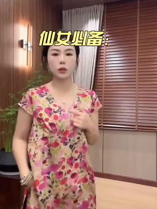 油画少女甜美纯欲花朵开叉短袖衬衫2025夏季新款气质显瘦中式上衣 #夏季穿搭  #遮肉显瘦穿搭  #显瘦搭配  #优雅气质