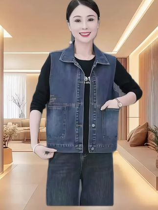 牛仔马甲时尚百搭好看秋天爆款