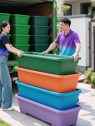 高品质阳台种菜盆种菜长方形花盆塑料长方形花盆蔬菜盆特大号耐用#阳台种菜 #家庭园艺 #蔬菜自由 #种植神器 #家居好物