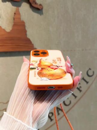 福禄安康适用苹果17/16华为P70/vivo/opp 。金厲漆玻璃防摔手机壳#也太可爱了吧 #手机壳 #手机数码