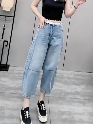 #夏季穿搭 #谁穿谁好看 #时尚牛仔裤 #百搭裤子 #夏季新款 @巨量千川