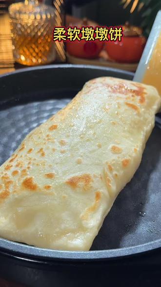 凉了也不硬的,柔软多层的家庭版墩墩饼,新手小白也能学会, #饼#墩墩饼#烙饼#抖音美食创作人 #柔软多层