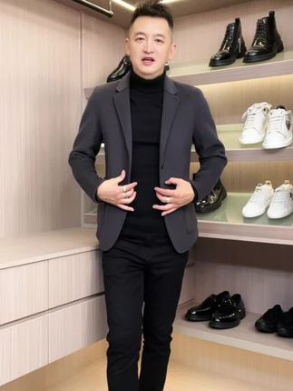 秋冬简约商务休闲双面呢羊毛西服外套,面料柔软舒适透气、商务休闲穿搭、#只做高品质 #男士外套 #羊毛西服 5858