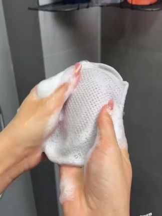 肥皂袋起泡网#双面香皂打泡网#洗澡搓泡洗面发泡网
