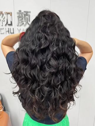 在燕郊你的长发一定要体验下法式大卷#免打理烫发 #蛋白烫发#法式慵懒卷 #烫发推荐 #燕郊