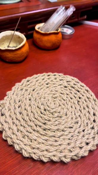 有手就会的麻绳编织,超简单!#手工