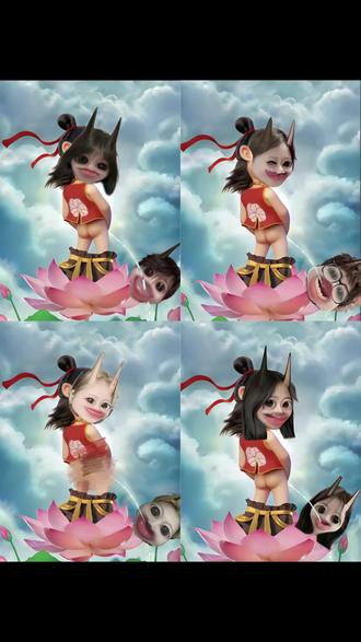 哪吒魔丸撒尿p图制作教程来啦,期待大家的返图#哪吒撒尿 #魔丸哪吒 #醒图#醒图创作者#p图教程