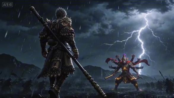 《真假美猴王》AI抠出来的,希望大家喜欢,也希望大家多多支持,我会做出更好的画面,请大家踊跃留言#AI#孙悟空 #电影