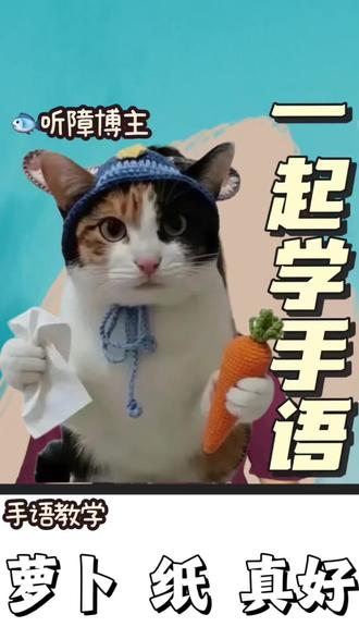 “萝卜、纸巾、真棒”全网热梗,手语教学版。
30秒,让你掌握这个温暖又好玩的手语三连。
#萝卜纸巾猫 #手语教学 #真棒 #流行梗 #网络热梗