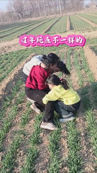#过年 #控糖 #麦田 #农村趣事 过年这几天在老家真开心,吃完饭就带着孩子去地里耍去,看谁打的过谁,要么就在家跳盒子,你说说要是天天这么玩,血糖肯定能平稳#