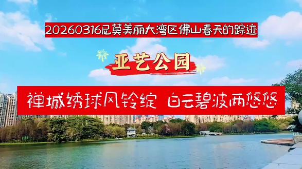 亚艺公园:禅城绣球风铃绽 白云碧波两悠悠