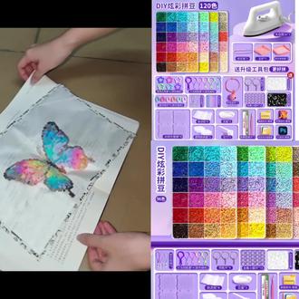 立体蝴蝶拼豆教程!#拼豆豆#拼豆日记#拼豆教程