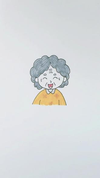 奶奶这样画,一看就会#简笔画 #一起学画画 #儿童简笔画 #创意美术 #绘画教程