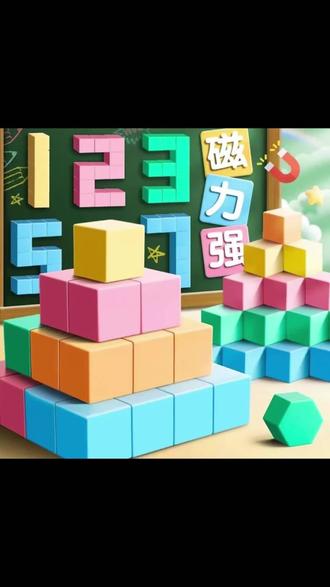 #数学教具 #正方体教具 #小学生教具 #几何模型 #磁力积木 儿童磁性磁吸正方体教具积木小学生六面磁吸立体几何模型数学教具