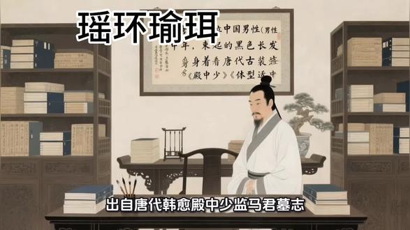 出自唐代·韩愈《殿中少监马君墓志》
幼子娟好静秀,瑶环瑜珥,兰茁其芽,称其家儿也。
典故背景
韩愈为朝中官员马继祖写墓志铭。马君家世显贵,他夸赞马君小儿子容貌清秀、品性娴静:
如同美玉佩饰一般温润高贵,像兰花刚抽出嫩芽一样清雅不凡,不愧是名门世家的好孩子。
韩愈用随身最美的玉饰,比喻子弟品貌、德行、天资如玉无瑕,从此固定为成语。#经典典故新解 #典故 #成语故事 #成语 #原创视频