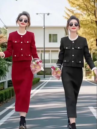 #秋季穿搭#早秋穿搭#小香风套装#两件套#时尚潮流@DOU+上热门