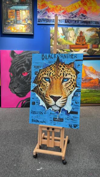 #油画#豹富
手绘的油画,一幅暴富