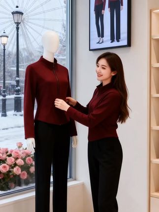 秋季新款百搭时尚运动显瘦瑜伽外套 #天冷了记得穿得毛绒绒 #高级感穿搭 #春秋穿搭 #内搭外穿都好看 #每日时尚穿搭