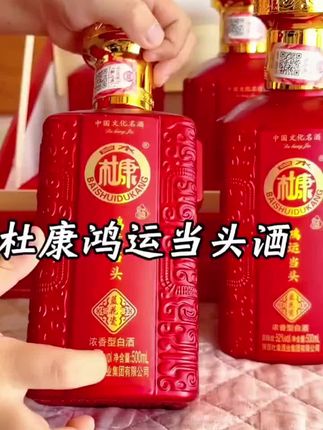 白水杜康鸿运当头白酒浓香型中秋送老丈人纯粮酒整箱52度500ml*6
