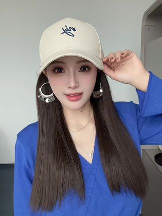 谁懂啊,这个假发谁戴谁好看!#棒球帽 #帽子控看过来 #帽子假发#假发源头工厂