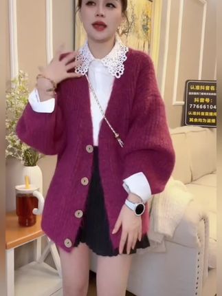 #秋冬新款#女装#针织毛衣#开衫外套#谁穿谁好看