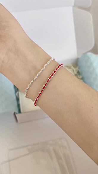 简简单单的蕾丝手链💫很清秀#闺蜜礼物 #本命年红绳 #银饰 #细手链 #温柔小众