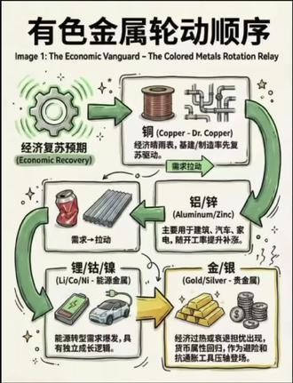 有色金属轮动顺序#交易 #有色金属 #黄金 #股票
