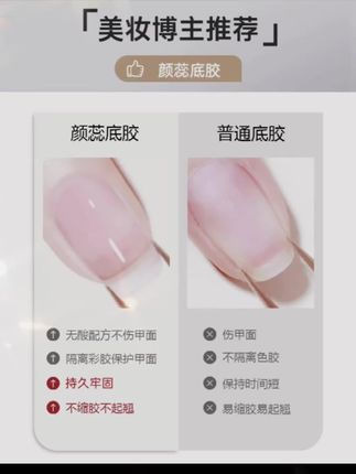 颜蕊底胶加固封层美甲店专用指甲油胶流平建构胶晕染多功能胶牢固