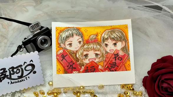 全家福🎊 画画怎么表现年龄区别呢?
#抖音年味艺术图鉴 #全家福手绘挑战 #水彩 #绘画过程 #画画
