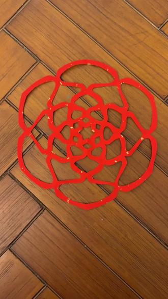 特别简单的窗花,教程很详细 #亲子手工