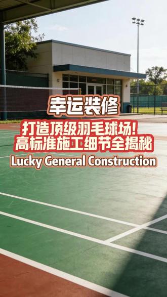 幸运装修打造顶级羽毛球场!高标准施工细节全揭秘!#新泽西 #纽约 #羽毛球 #运动 #装修