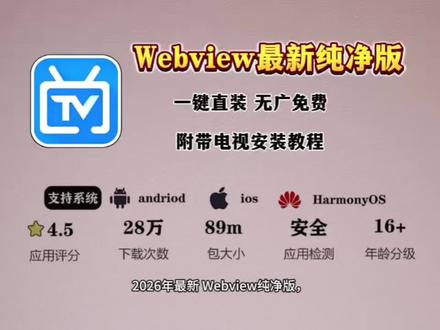 Webview最新纯净版电视手机版安装教程来啦《小红和小明》
#Webview电视 #webview #webview怎么下载