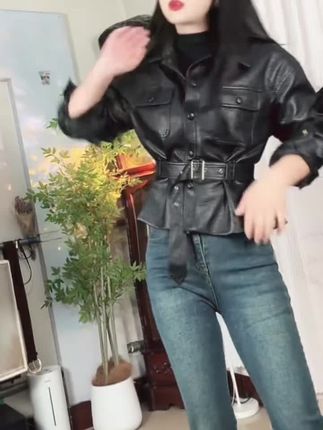 #气质范 #皮衣搭配 #霸气十足