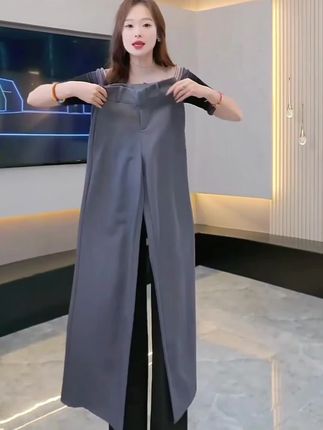 #百搭裤子 《送腰带》2025早秋新款气质高腰显瘦休闲百搭阔腿垂感西装裤 #显瘦显高显腿长 #百搭时尚 #休闲百搭 #不挑年龄不挑身材