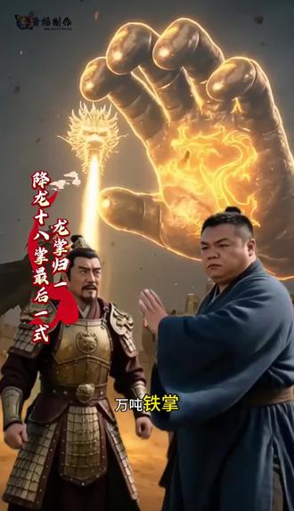 降龙十八掌最后一式,龙掌归一。#中国古代战争题材 #古代战场风云 #古代战争大场面