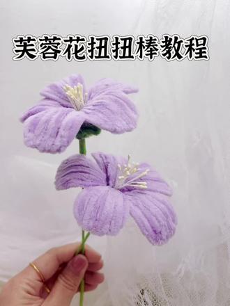 一分钟就能学会的芙蓉花扭扭棒超详细视频教程分享!一起来做吧! #手工diy #手工 #扭扭棒 #芙蓉花 #扭扭棒的100种玩法