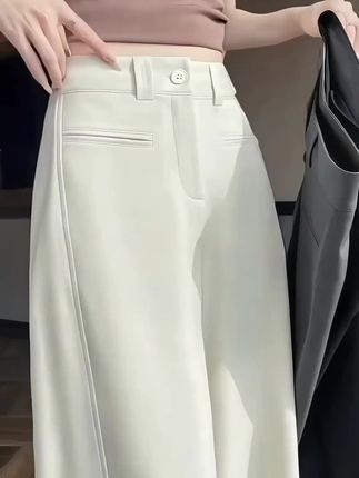 【加厚钛金棉】2025秋冬高级感休闲裤女洋气显瘦直筒时尚百搭 #休闲裤 #显瘦裤子 #裤子 #阔腿裤 #直筒裤