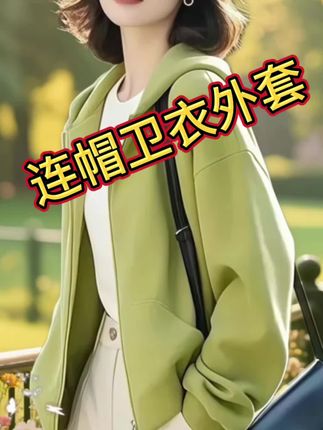 秋季新款开衫带帽子卫衣,#谁穿谁漂亮 #气质外套 #时尚休闲穿搭 #强烈推荐