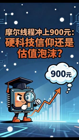 摩尔线程冲上900元:硬科技信仰还是估值泡沫?#摩尔线程 #摩尔线程大涨 #财经新闻 #股民 #创作者扶持计划