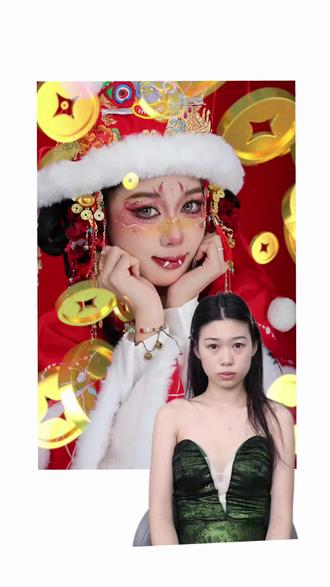 小年兽妆教程 #沐上形象设计艺术学校#学化妆#年兽妆容#厦门化妆学校#零基础学化妆@沐上美业—美甲